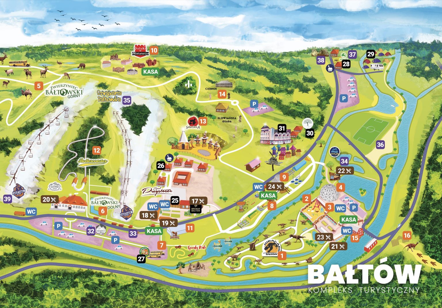 Mapa ośrodka - Bałtowski Kompleks Turystyczny